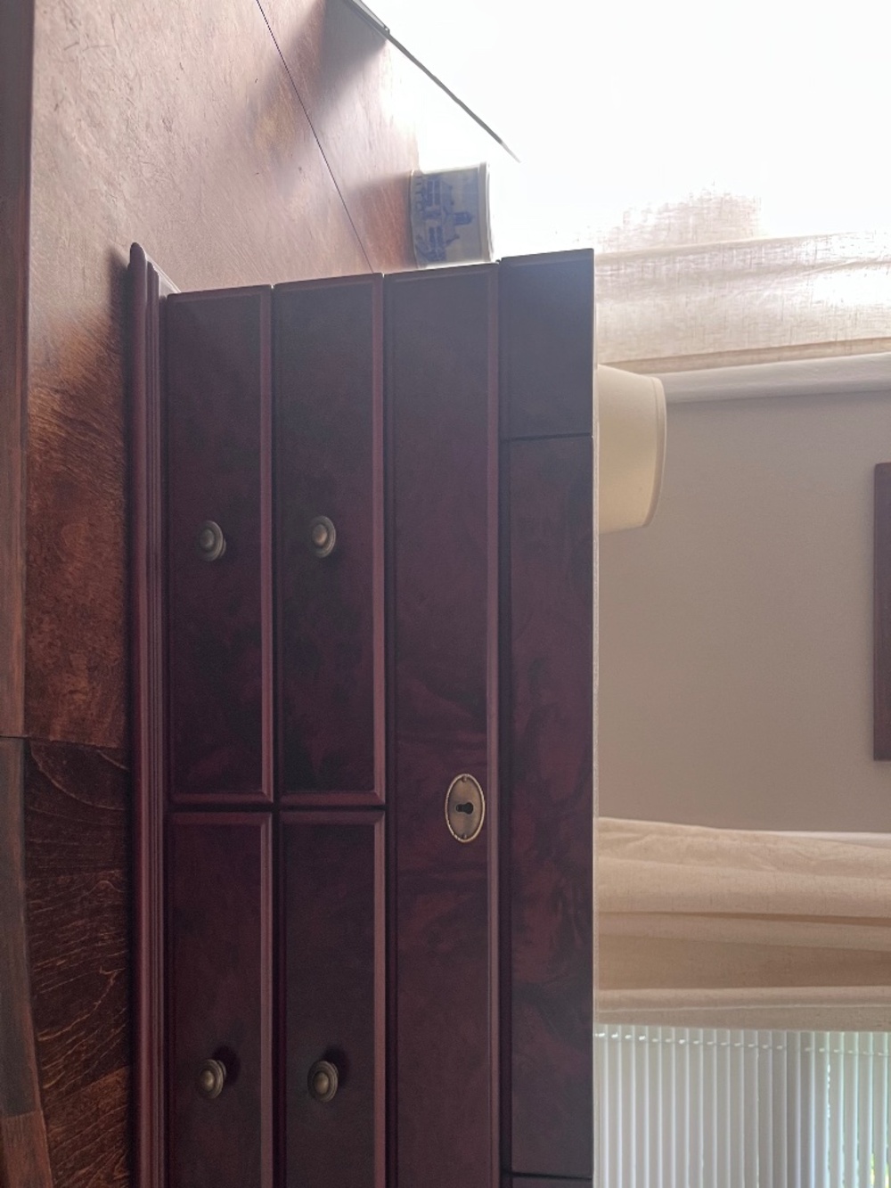 Bombay Co. mahogany jewelry chest